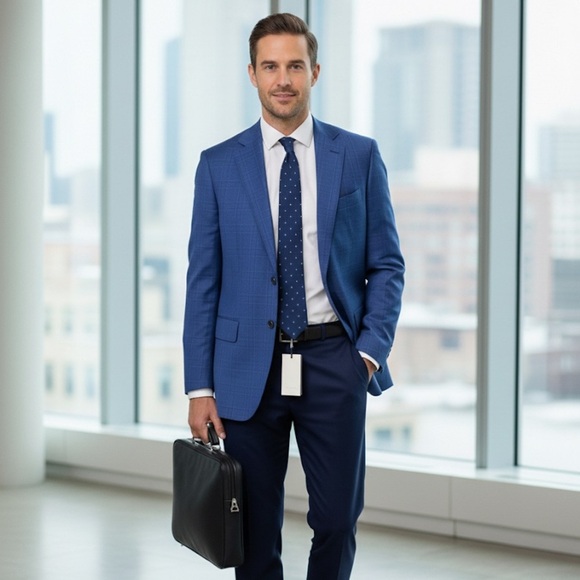 Suitsupply Blue Tailored Fit Sienna Blazer Pure S130's Wool Vitale Barberis